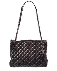 Chanel Black Lambskin Leather Cc New Bubble Tote (Authentic Pre-Loved)