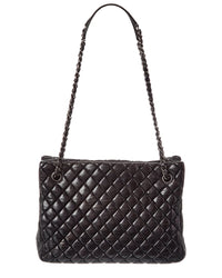 Chanel Black Lambskin Leather Cc New Bubble Tote (Authentic Pre-Loved)