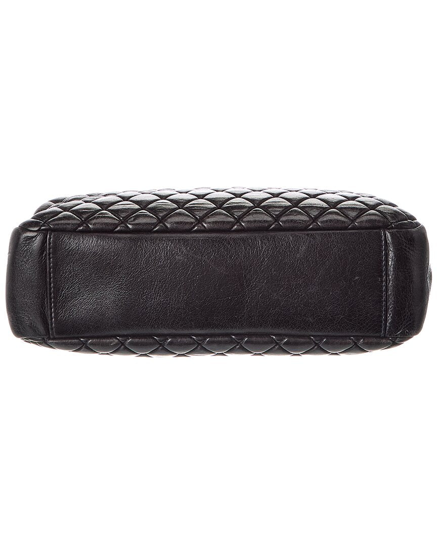 Chanel Black Lambskin Leather Cc New Bubble Tote (Authentic Pre-Loved)
