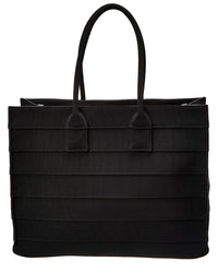 Ferragamo Signature Large Leather-Trim Tote