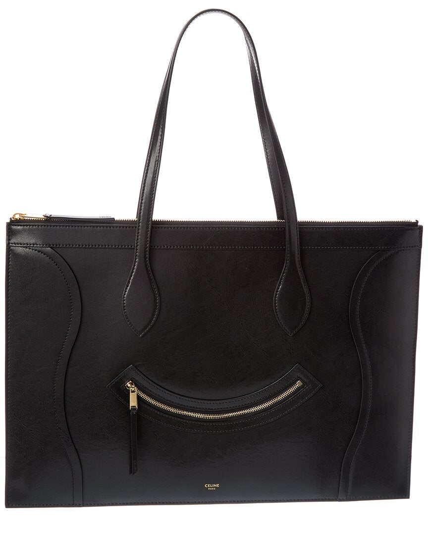 CELINE Celine Flat Cabas New Luggage Leather Tote