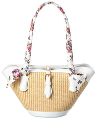 Dolce & Gabbana Dolce & Gabbana Capri Raffia & Leather Shoulder Bag