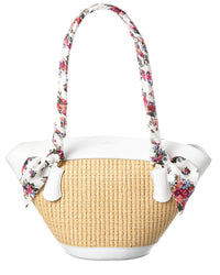 Dolce & Gabbana Dolce & Gabbana Capri Raffia & Leather Shoulder Bag