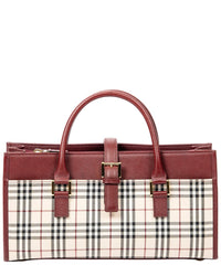 Burberry Burberry Beige & Brown Nova Check Canvas Rectangular Tote (Authentic Pre-