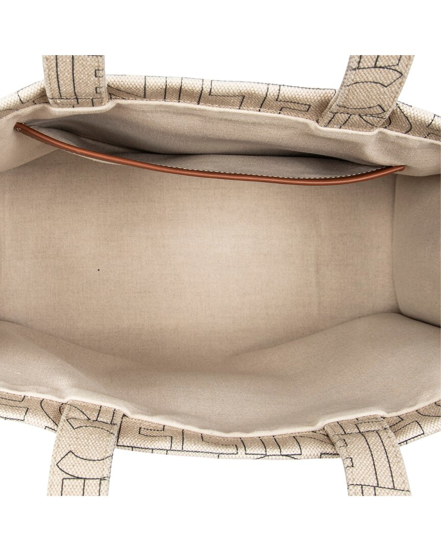 CELINE Celine Beige Canvas Large Triomphe Cabas (Authentic Pre-Loved)