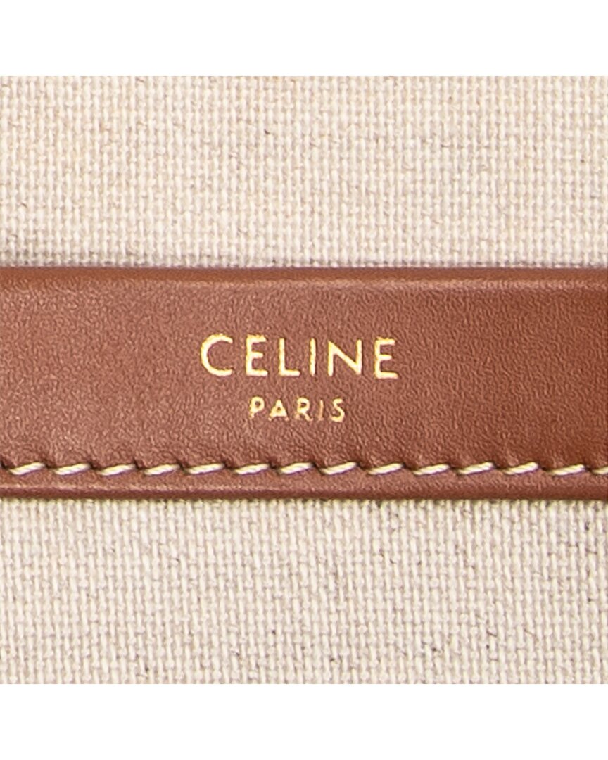 CELINE Celine Beige Canvas Large Triomphe Cabas (Authentic Pre-Loved)