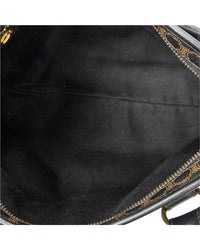 CELINE Celine Black & Brown Macadam Coated Canvas Small Zip Tote (Authentic Pre-
