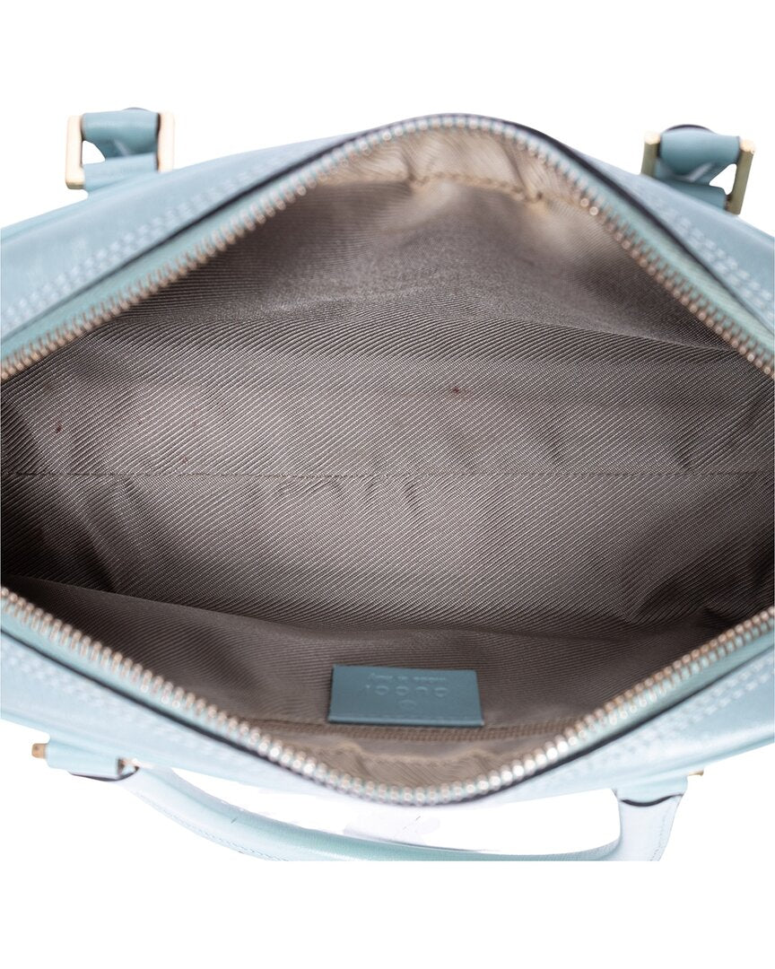 Gucci Gucci Blue Micro-Guccissima Leather Capri Bowler Tote (Authentic Pre-Loved)