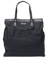 Gucci Gucci Black Monogrammed Canvas Front Pocket Shopping Tote (Authentic Pre-