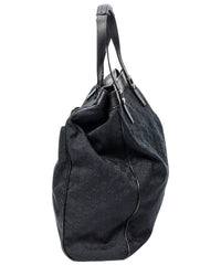 Gucci Gucci Black Monogrammed Canvas Front Pocket Shopping Tote (Authentic Pre-