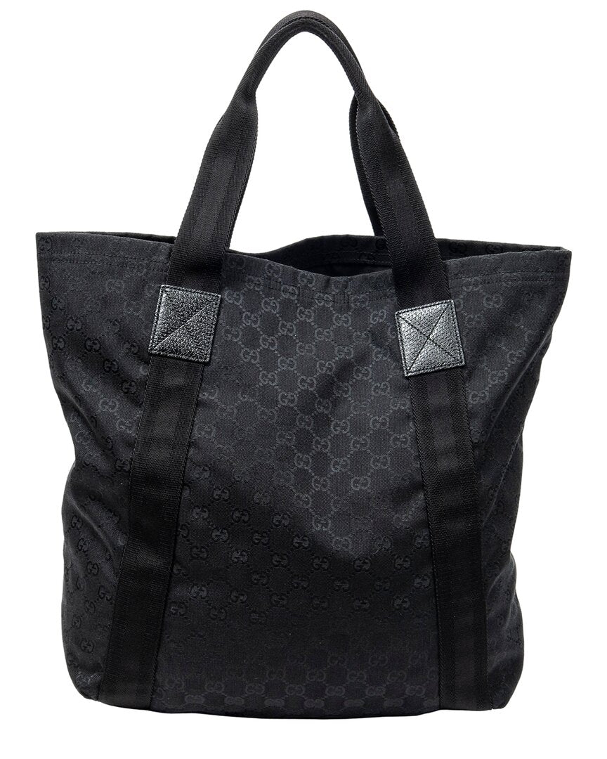 Gucci Gucci Black Monogrammed Canvas Open Shopper, Never Carried (Authentic Pre-