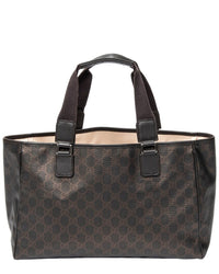 Gucci Gucci Dark Brown Supreme Coated Canvas Open Tote (Authentic Pre-Loved)