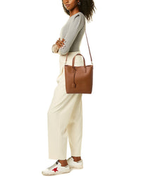 Saint Laurent Toy N/S Leather Shopper Tote