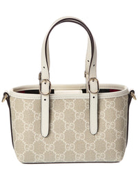 Gucci Gg Emblem Gg Supreme Canvas & Leather Mini Bag