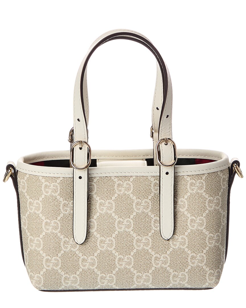 Gucci Gg Emblem Gg Supreme Canvas & Leather Mini Bag