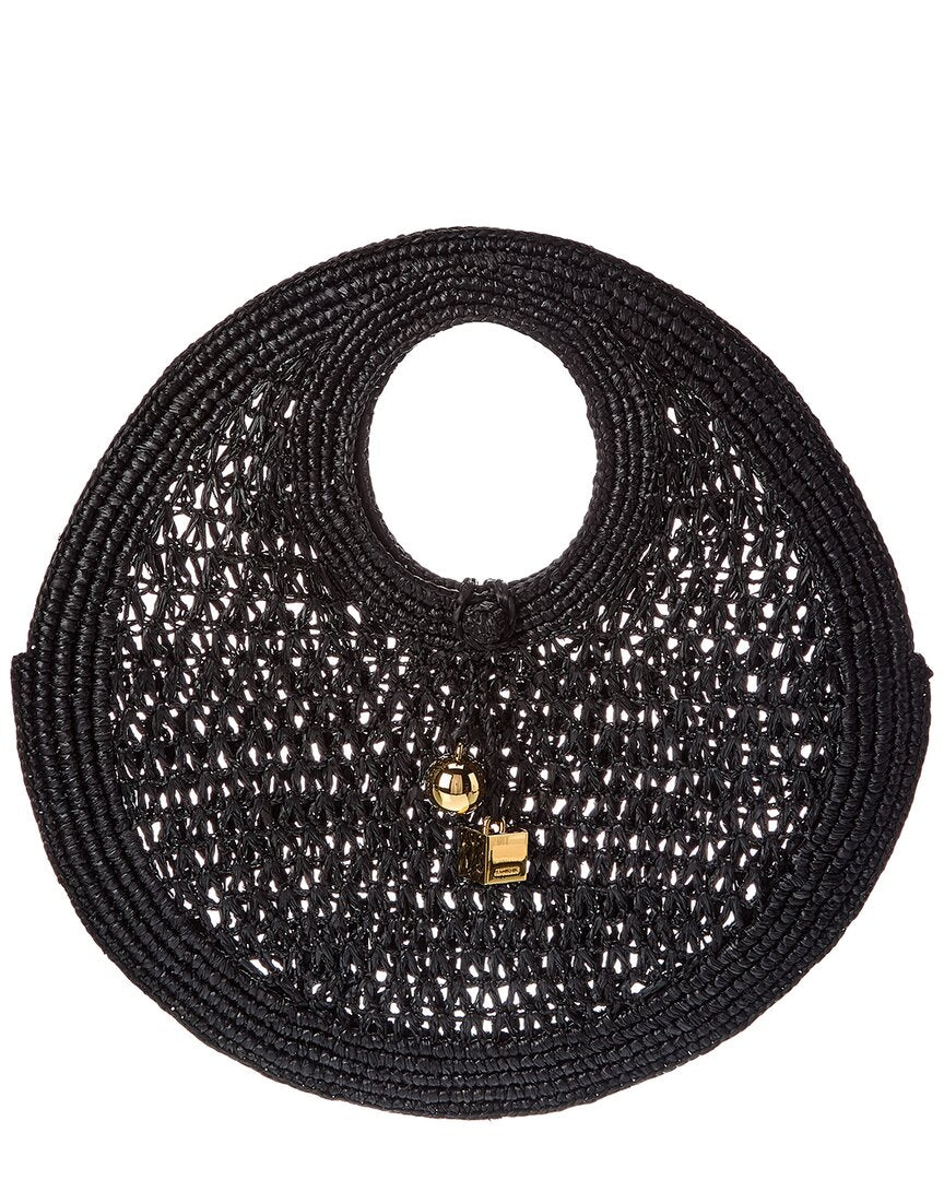 Jacquemus Spiaggia Small Raffia Round Tote