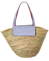 Christian Louboutin Christian Louboutin Loubishore Straw & Leather Tote