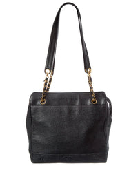 Chanel Black Caviar Leather Triple Cc Zip Tote (Authentic Pre-Loved)