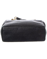 Chanel Black Caviar Leather Triple Cc Zip Tote (Authentic Pre-Loved)