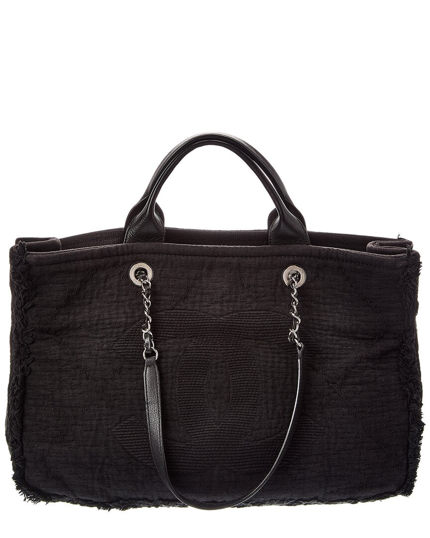 Chanel Chanel Black Canvas Tote (Authentic Pre-Loved)