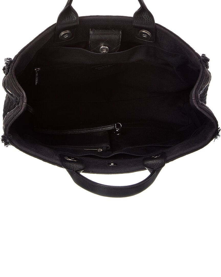 Chanel Chanel Black Canvas Tote (Authentic Pre-Loved)