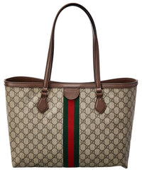 Gucci Gucci Ophidia Medium Gg Supreme Canvas & Leather Tote