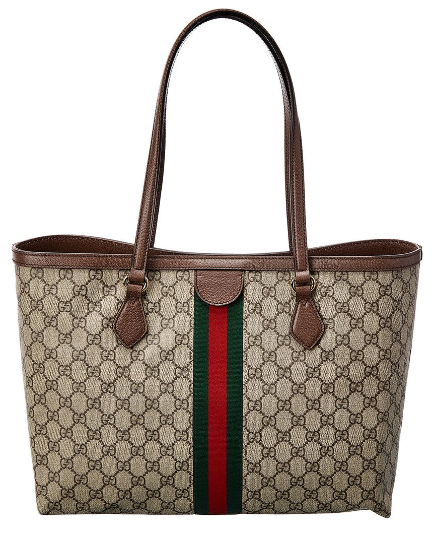 Gucci Gucci Ophidia Medium Gg Supreme Canvas & Leather Tote