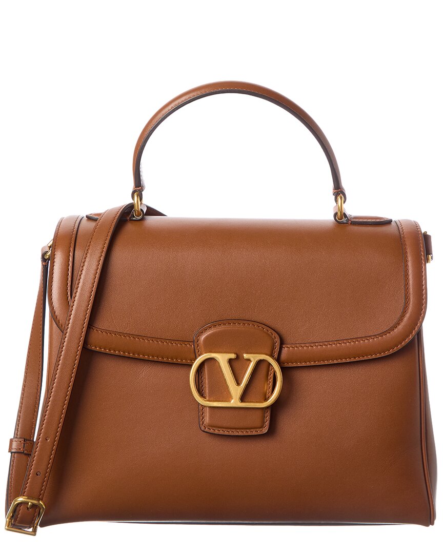 Valentino Vlogo Signature Leather Satchel