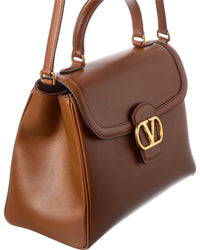 Valentino Vlogo Signature Leather Satchel