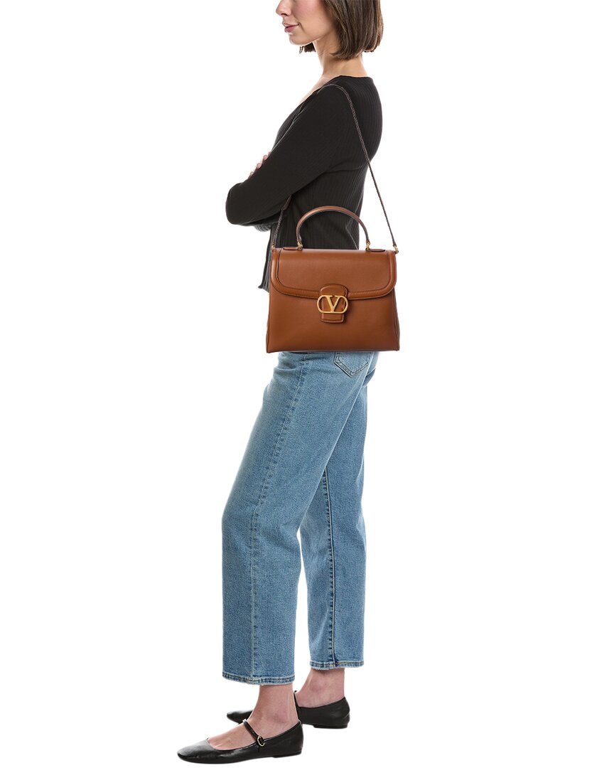 Valentino Vlogo Signature Leather Satchel