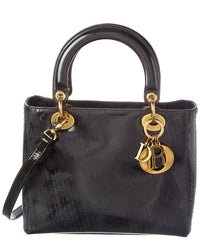 Dior Black Patent Leather Lady Tote (Authentic Pre-Loved)