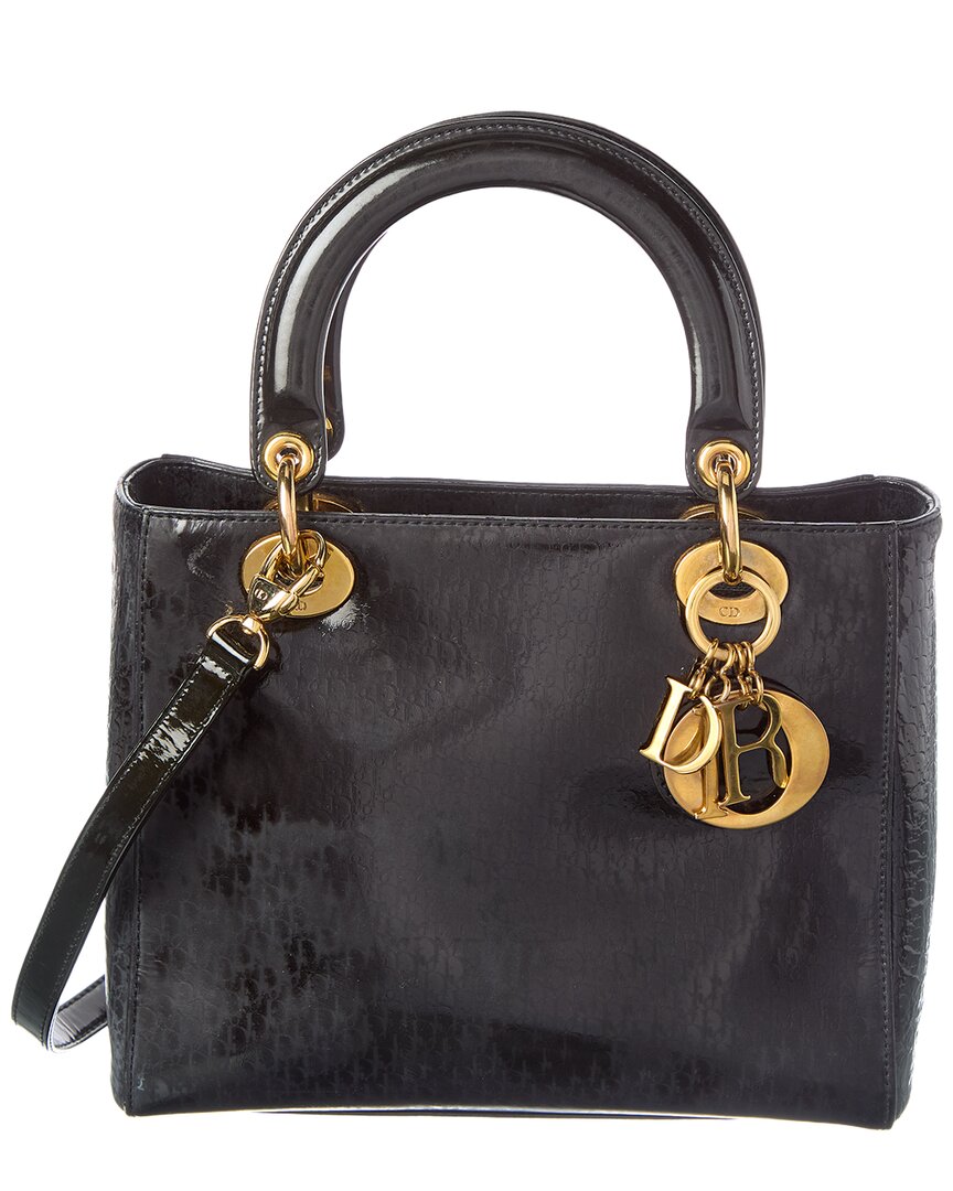 Dior Black Patent Leather Lady Tote (Authentic Pre-Loved)