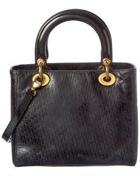 Dior Black Patent Leather Lady Tote (Authentic Pre-Loved)