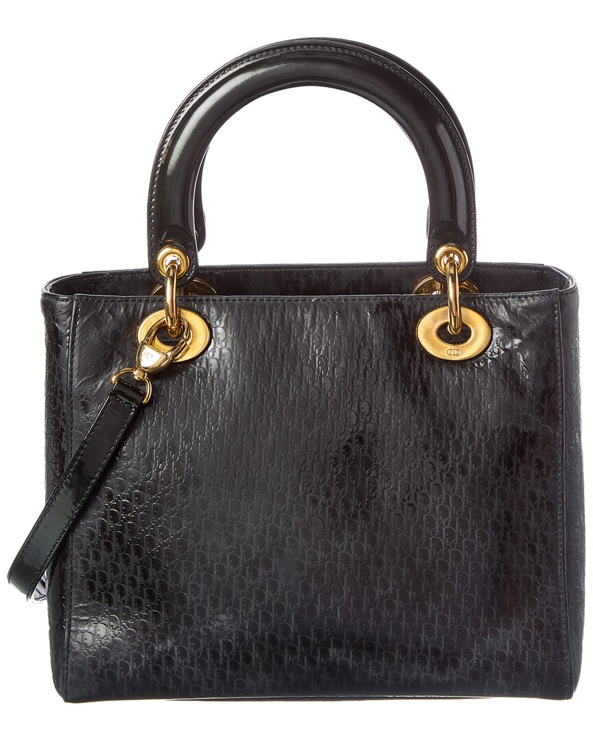 Dior Black Patent Leather Lady Tote (Authentic Pre-Loved)