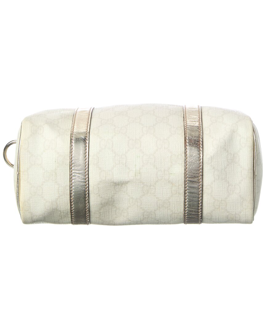 Gucci Silver Monogram Canvas Gg Tote (Authentic Pre-Loved)