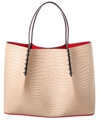 Christian Louboutin Christian Louboutin Cabarock Small Croc-Embossed Leather Tote