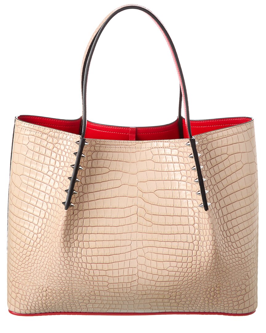 Christian Louboutin Christian Louboutin Cabarock Small Croc-Embossed Leather Tote