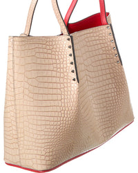 Christian Louboutin Christian Louboutin Cabarock Small Croc-Embossed Leather Tote
