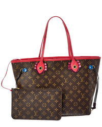 Louis Vuitton Brown Monogram Canvas Neverfull Flamingo (Authentic Pre-Loved)