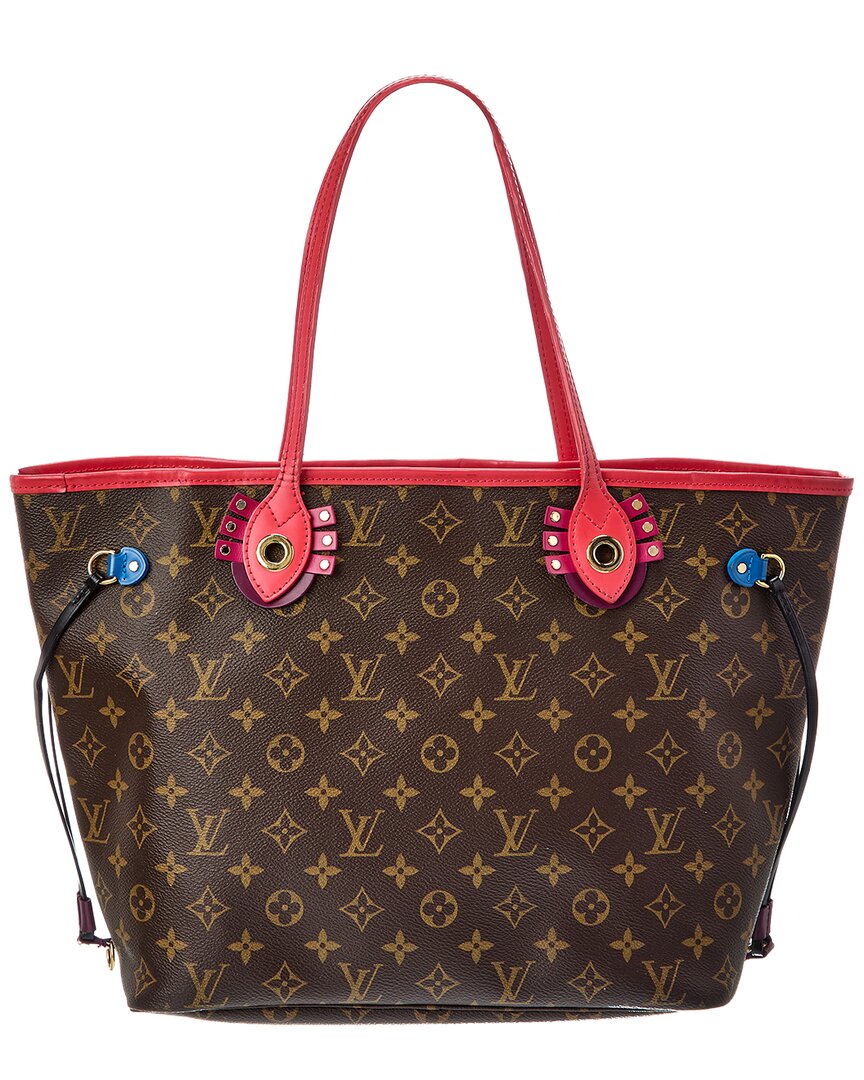 Louis Vuitton Brown Monogram Canvas Neverfull Flamingo (Authentic Pre-Loved)