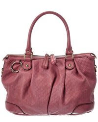 Gucci Pink Lambskin Leather Guccissima Gg Tote (Authentic Pre-Loved)