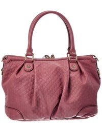 Gucci Pink Lambskin Leather Guccissima Gg Tote (Authentic Pre-Loved)