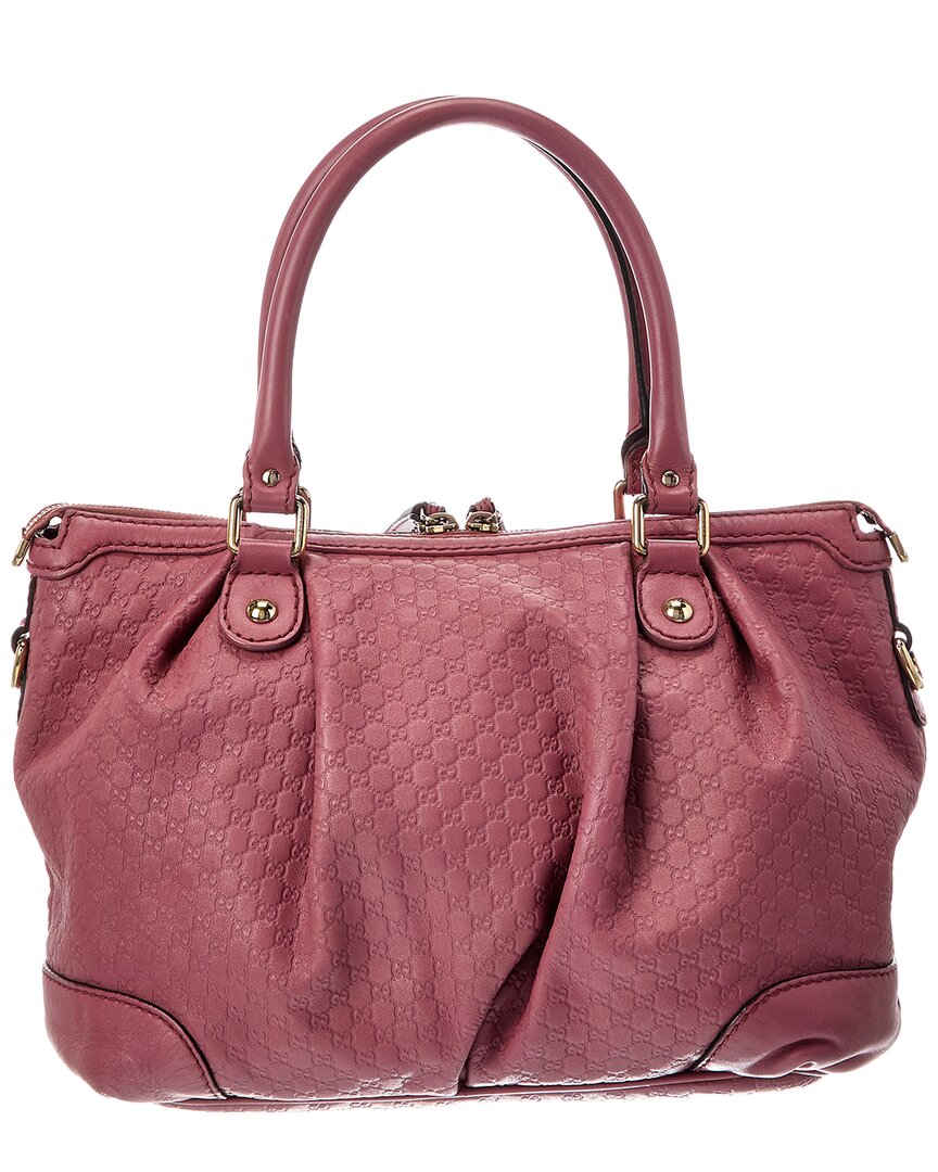 Gucci Pink Lambskin Leather Guccissima Gg Tote (Authentic Pre-Loved)