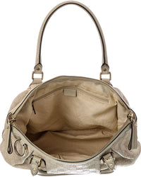 Gucci Light Grey Lambskin Leather Sukie Gg Tote (Authentic Pre-Loved)