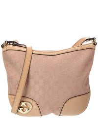 Gucci Beige Lambskin Leather Gg Tote (Authentic Pre-Loved)