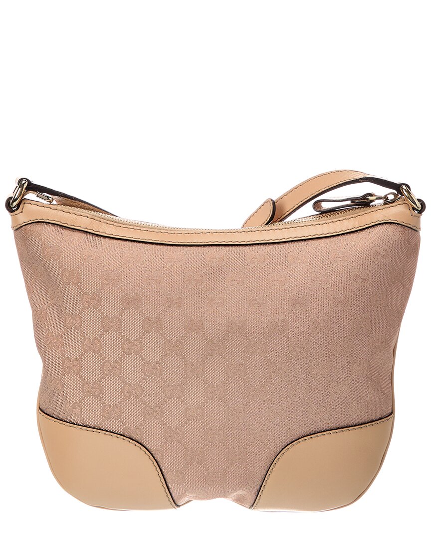 Gucci Beige Lambskin Leather Gg Tote (Authentic Pre-Loved)