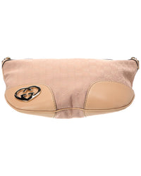 Gucci Beige Lambskin Leather Gg Tote (Authentic Pre-Loved)