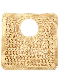 Jacquemus Jacquemus Spiaggia Small Raffia Square Tote