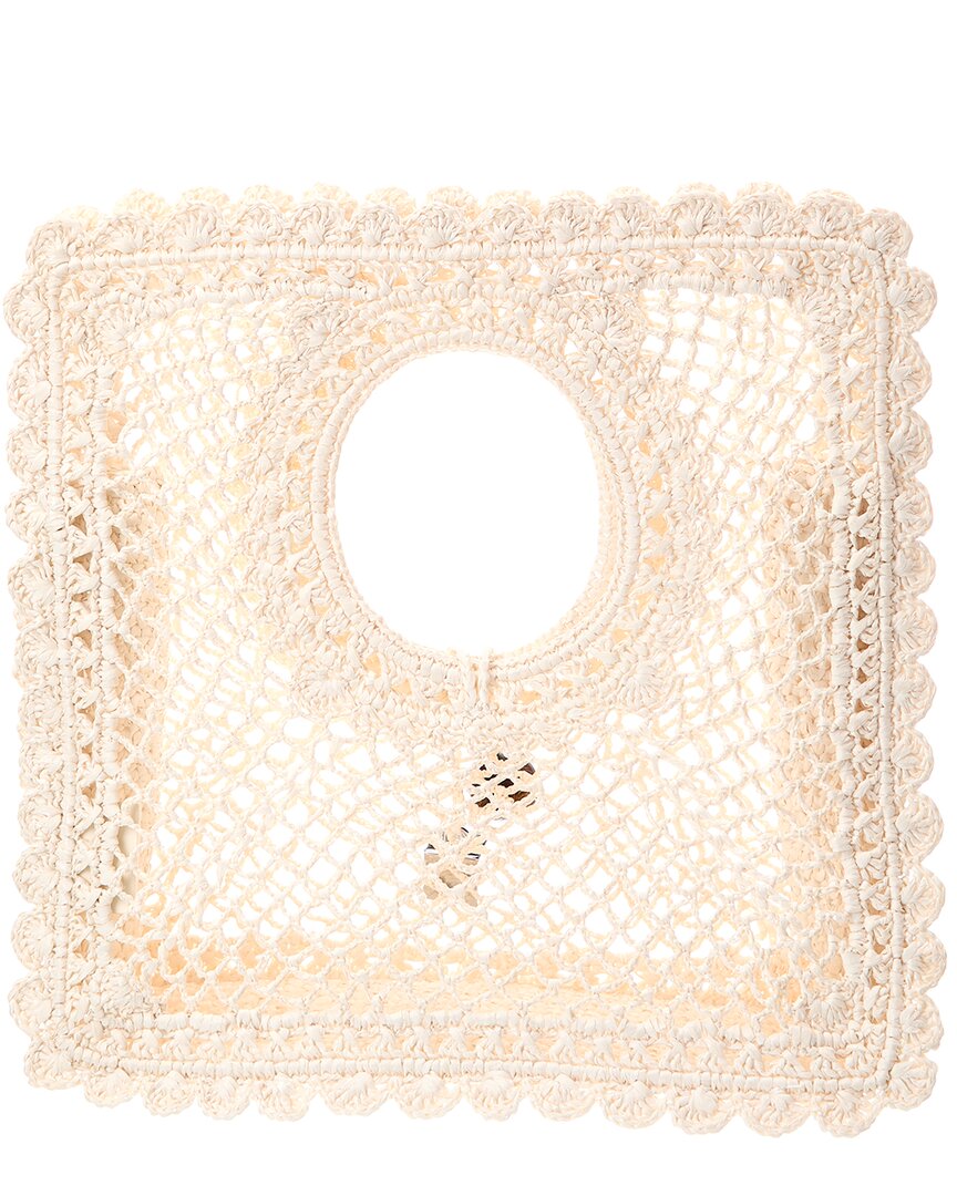 Jacquemus Spiaggia Small Raffia Square Tote