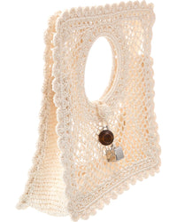 Jacquemus Spiaggia Small Raffia Square Tote